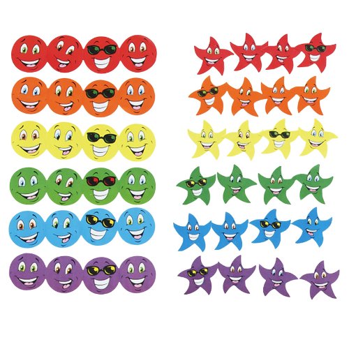 Trend T83905 Trend Stinky Stickers Variety Pack, Smiles & Stars, 648/pack