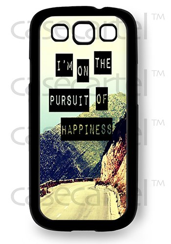 Case Cartel Samsung Galaxy S3 I’m On The Pursuit Of Happiness Quote Vintage Retro Design Slim HARD Case (Black)
