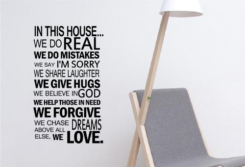 #2 In this house…we do real we do mistakes we say I’m sorry we share laughter we give hugs we believe in God we help those in need we forgive we chase dreams above all else, we love.Vinyl Decal Matte Black Decor Decal Skin Sticker Laptop #2 In this house…we do real we do mistakes we say I’m sorry we share laughter we give hugs we believe in God we help those in need we forgive we chase dreams above all else, we love.Vinyl Decal Matte Black Decor Decal Skin Sticker Laptop