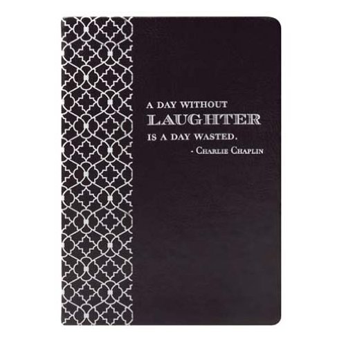 Eccolo World Traveler Lofty Thinking Journal, A Day Without Laughter, 6 x 8 Inches (D402D)