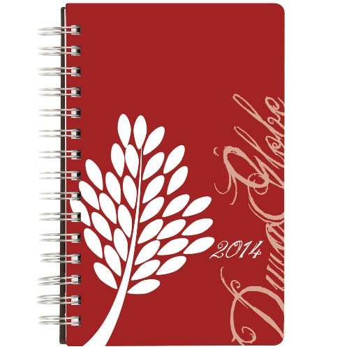 BlueLine DuraGlobe 2014 Weekly Planner, Twin-Wire, Joyful, Semi-Flexible Cover, 8 x 5 Inches, Sugarcane Based Paper (C215.F83T)