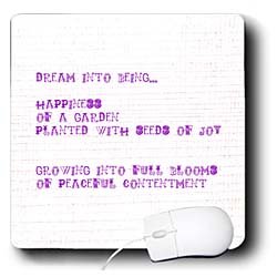 Patricia Sanders Inspirations – Purple Happiness Poem Poetry Inspirational Quotes – Mouse Pads
