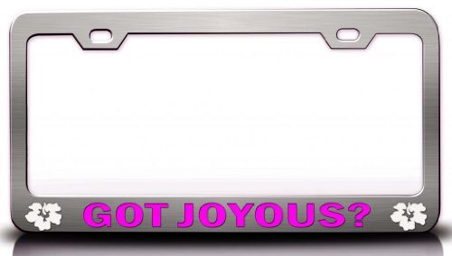 GOT JOYOUS? Female Girl Name Steel Metal License Plate Frame Ch # 13 GOT JOYOUS? Female Girl Name Steel Metal License Plate Frame Ch # 13