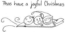 Penny Black Rubber Stamp 2″X2.75″-Joyful Peas