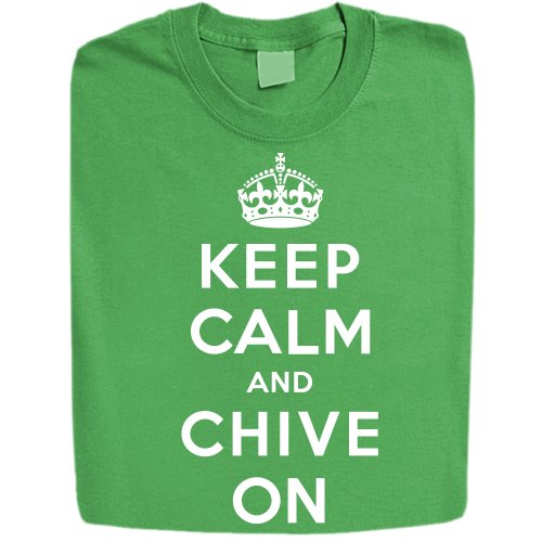 Stabilitees Keep Calm and Chive On INSPIRED Mens T Shirts, Green, Small