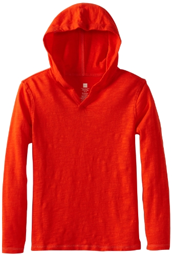 Tea Collection Boys 8-20 Happy Hoodie, Vermillion, 8