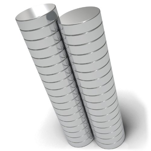 35 Neodymium Magnets 1/4 x 1/16 inch by NeoMag – N48 Grade Super Strong Rare Earth Minerals – Small Mini Disc Size Refrigerator & Fridge Permanent Magnet – Hang a Picture or Photo – Perfect for Metal Collar Stays and Science Experiments – Lifetime Guarantee