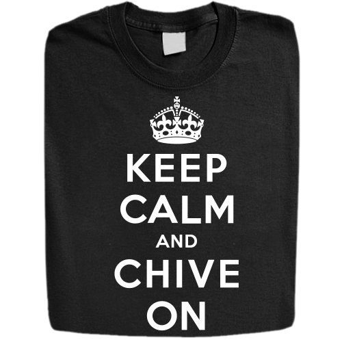 Stabilitees Keep Calm and Chive On INSPIRED Mens T Shirts, Black, Large Stabilitees Keep Calm and Chive On INSPIRED Mens T Shirts, Black, Large