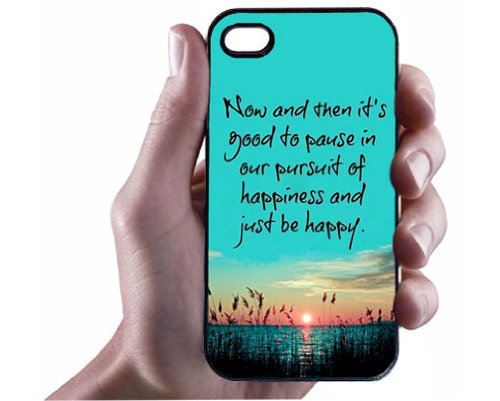 Happiness Quotes iPhone 4/4s Case – Hard Shell Cell Phone Case