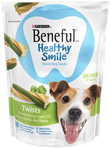 Purina Beneful Healthy Smile Twists 10 Count Dental Dog Snack, Small/Medium Purina Beneful Healthy Smile Twists 10 Count Dental Dog Snack, Small/Medium