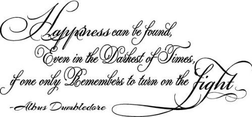 Happiness Can Be Found Albus Dumbledore Quote Vinyl Decal