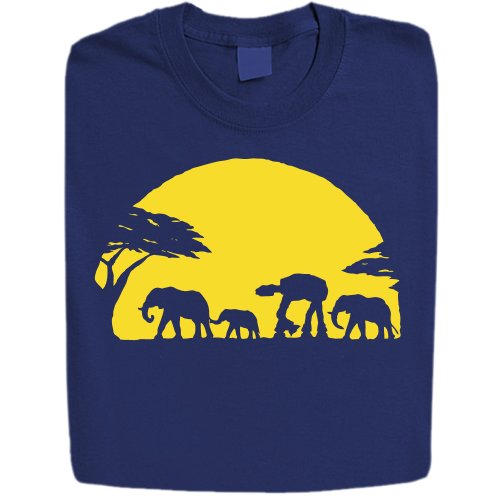 Stabilitees Funny Printed “Unforgettable Walk” Design Mens T Shirts, Navy Blue, Large