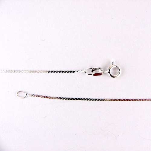 Diamond Cut Serpentine Sterling Silver Nickel Free Chain Necklace Italy 20 Inch