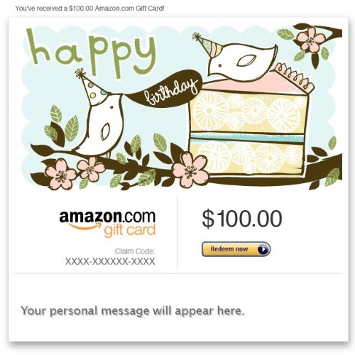 Amazon Gift Card – E-mail – Happy Birthday (Birds)