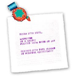 Purple Happiness Poem Poetry Inspirational Quotes – 16×16 Inch Quilt Square