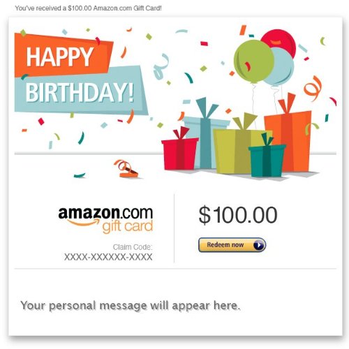 Amazon Gift Card – E-mail – Happy Birthday (Presents)