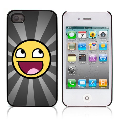 Casegarden Art Case Serie: Laughter Hard Case Cover for Apple iPhone 4 4S