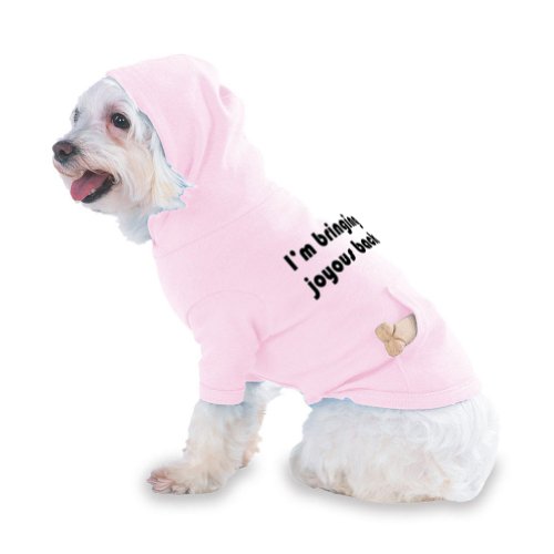 I’m bringing joyous back Hooded (Hoody) T-Shirt with pocket for your Dog or Cat Size SMALL Lt Pink