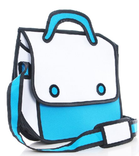 Blue and white candy color Funny cartoon bag 2013 hot 3D stereo effect shoulder bag Messenger bag