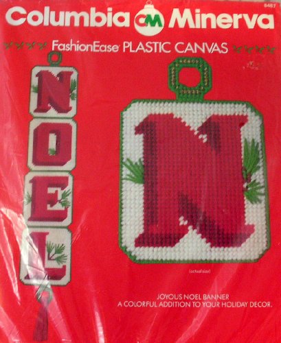 Columbia Minerva Joyous Noel Banner FashionEase Plastic Canvas Kit # 8487