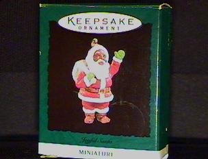 QXM4089 Joyful Santa 1995 Hallmark Miniature Keepsake Ornament