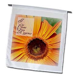 I Choose Happiness Gerbera Flowers Inspirational Quotes – 12 X 18 Inch Garden Flag