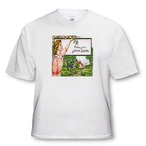 Joyous Easter – White Infant Lap-Shoulder Tee (18M)