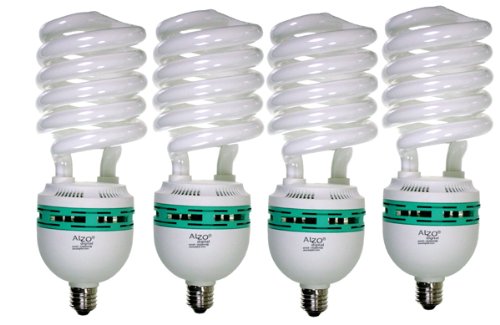 Full Spectrum Light Bulb – Alzo 85 Watt Compact Fluorescent Cfl – Pack Of 4 – 5500K- Alzo Joyous Light Daylight Pure White Light – 4250 Lumins
