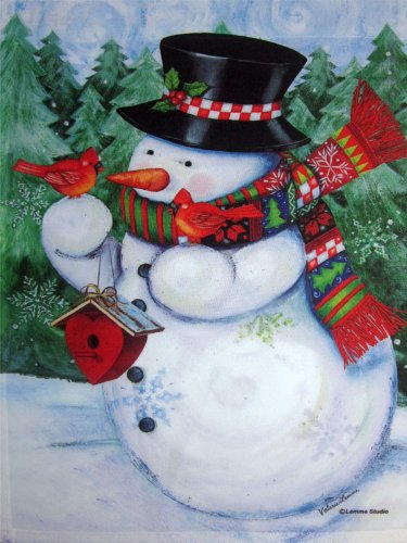 Joyous Snowman Garden Flag Joyous Snowman Garden Flag
