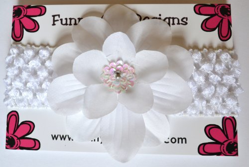 Claribel Baby Flower Headband (White)