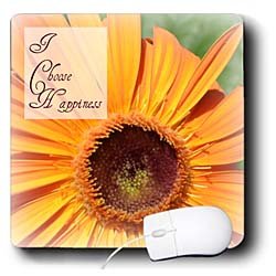 Patricia Sanders Flowers – I Choose Happiness Gerbera Flowers Inspirational Quotes – Mouse Pads