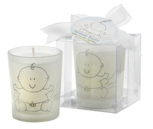 Kate Aspen “Heaven Scent” Baby Powder Fresh Frosted Glass Votive