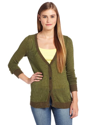 Volcom Juniors Joy Ride Cardigan, Military, Small