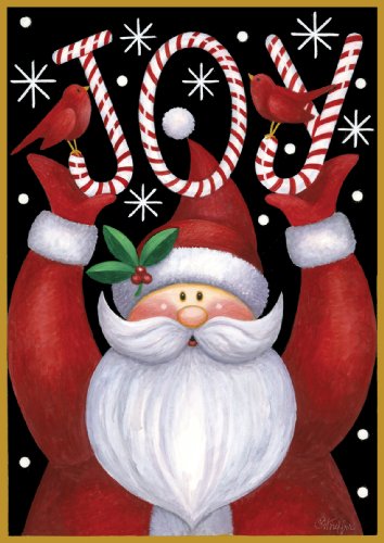 Toland Home Garden 119385 Santa Joy Garden Flag Toland Home Garden 119385 Santa Joy Garden Flag