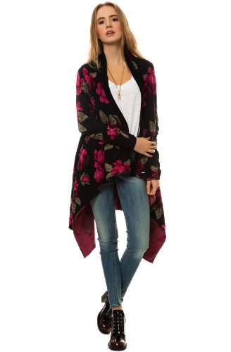 Volcom Juniors Joy Ride Sweater Wrap, Multi, Medium/Large