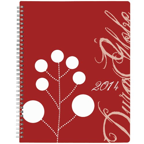 Blueline DuraGlobe 2014 Weekly Planner, Twin-Wire, Joyful, Semi-Flexible Cover, 11 x 8.5 Inches, Sugarcane Based Paper (C225.F83T)