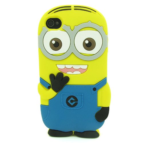 Smile Two Eyes Despicable Me 2 Minions Henchmen Soft Case Cover for Apple Iphone 4 4s