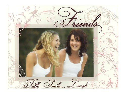 Malden Silkscreen Glass Family Picture Frame, 4-Inch by 6-Inch