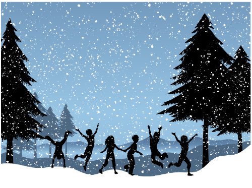Joyous Winter Snow Storm by Paperwhite (Christmas Cards, Holiday Cards, Christmas Greeting Cards)