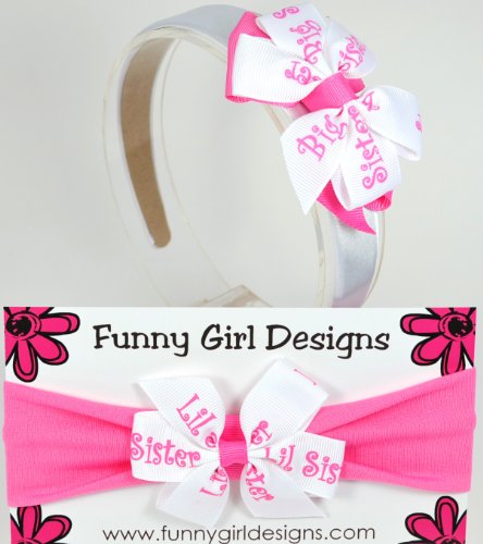 Funny Girl Big Sister/Little Sister Matching Headband Gift Set
