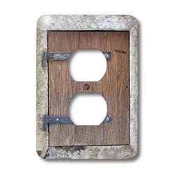 InspirationzStore Photography – Wooden medieval style trap door photo print – offbeat humor – unusual bizarre humorous fun funny – Light Switch Covers – 2 plug outlet cover