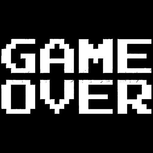 GAME OVER Funny Video Game 8bit Pixel 5″ (color: WHITE) Vinyl Decal Window Sticker for Cars, Trucks, Windows, Walls, Laptops, and other stuff.