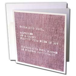 Patricia Sanders Inspirations – Rose Colored Happiness Poem Poetry Inspirational Quotes – Greeting Cards-12 Greeting Cards with envelopes