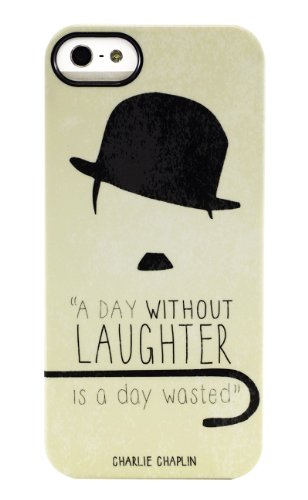 Uncommon LLC C0020-JA Laughter Black Bezel Deflector Hard Case for iPhone 5/5S – Retail Packaging – Black/Tan