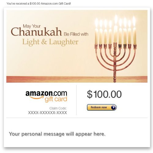 Amazon Gift Card – E-mail – Chanukah (Light and Laughter)