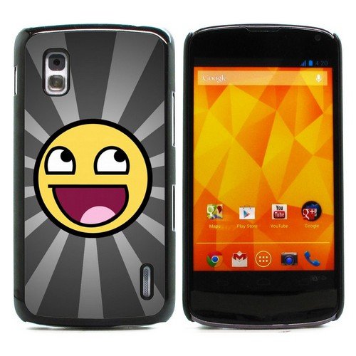 Art Print Case: Laughter Hard Case Skin Cover for LG Google Nexus 4 E960
