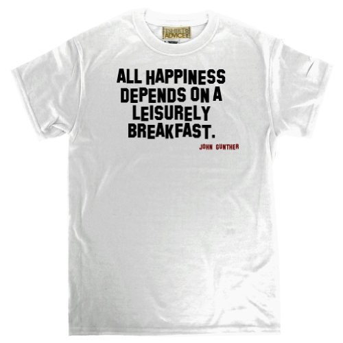 John Gunther T-shirts-All happiness-Happiness Tshirts Unisex-X-Large-White