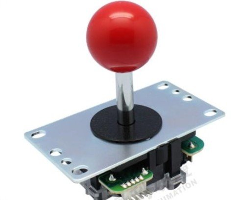 Sanwa JLF-TP-8YT-SK OEM RED Ball Handle Arcade Joystick 4 & 8 Way Adjustable (Mad Catz SF4 Tournament Joystick Compatible)
