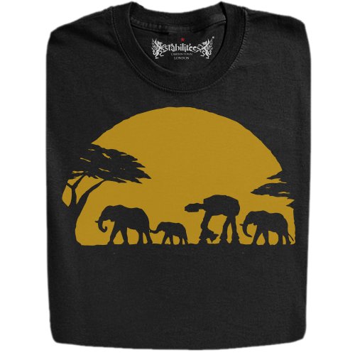 Stabilitees Funny Unforgettable Imperial Walk Mens T Shirts, Black, X-Large