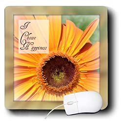 Patricia Sanders Flowers – Framed I Choose Happiness Flower Inspirational Quotes – Mouse Pads